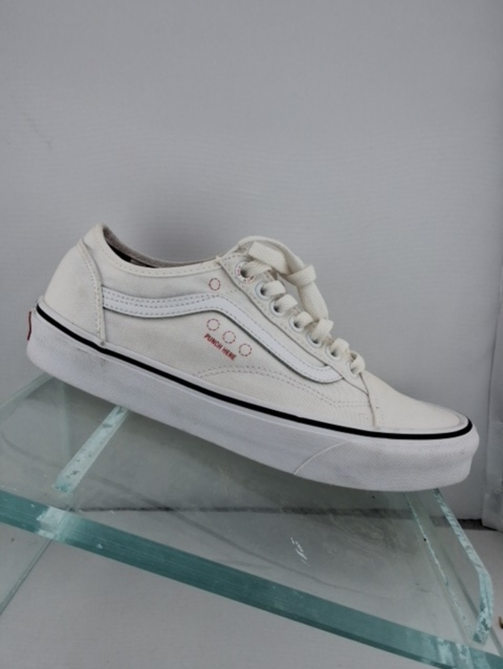 Vans White Low-Top Canvas Skate Sneaker